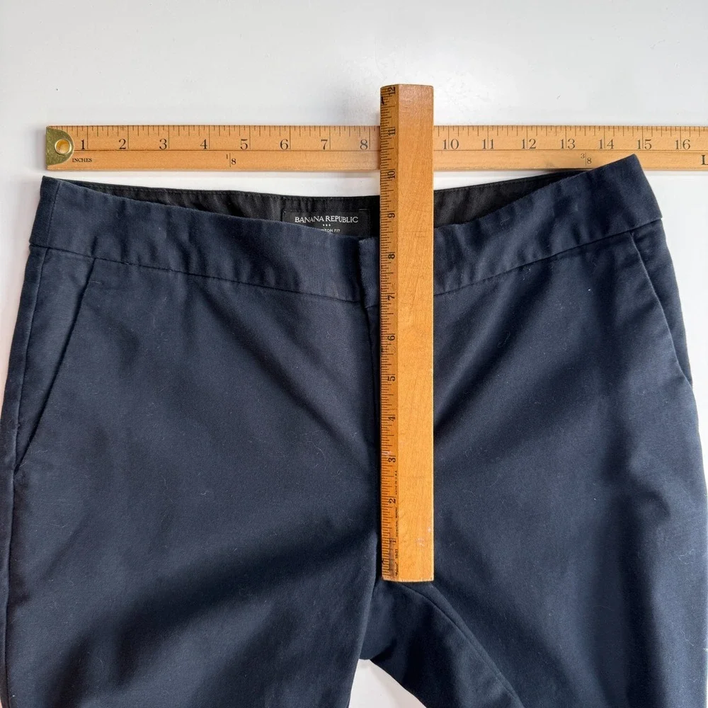 BANANA REPUBLIC Hampton Fit Straight Crop Pant‎ Womens 4 (29x25) Blue Stretch